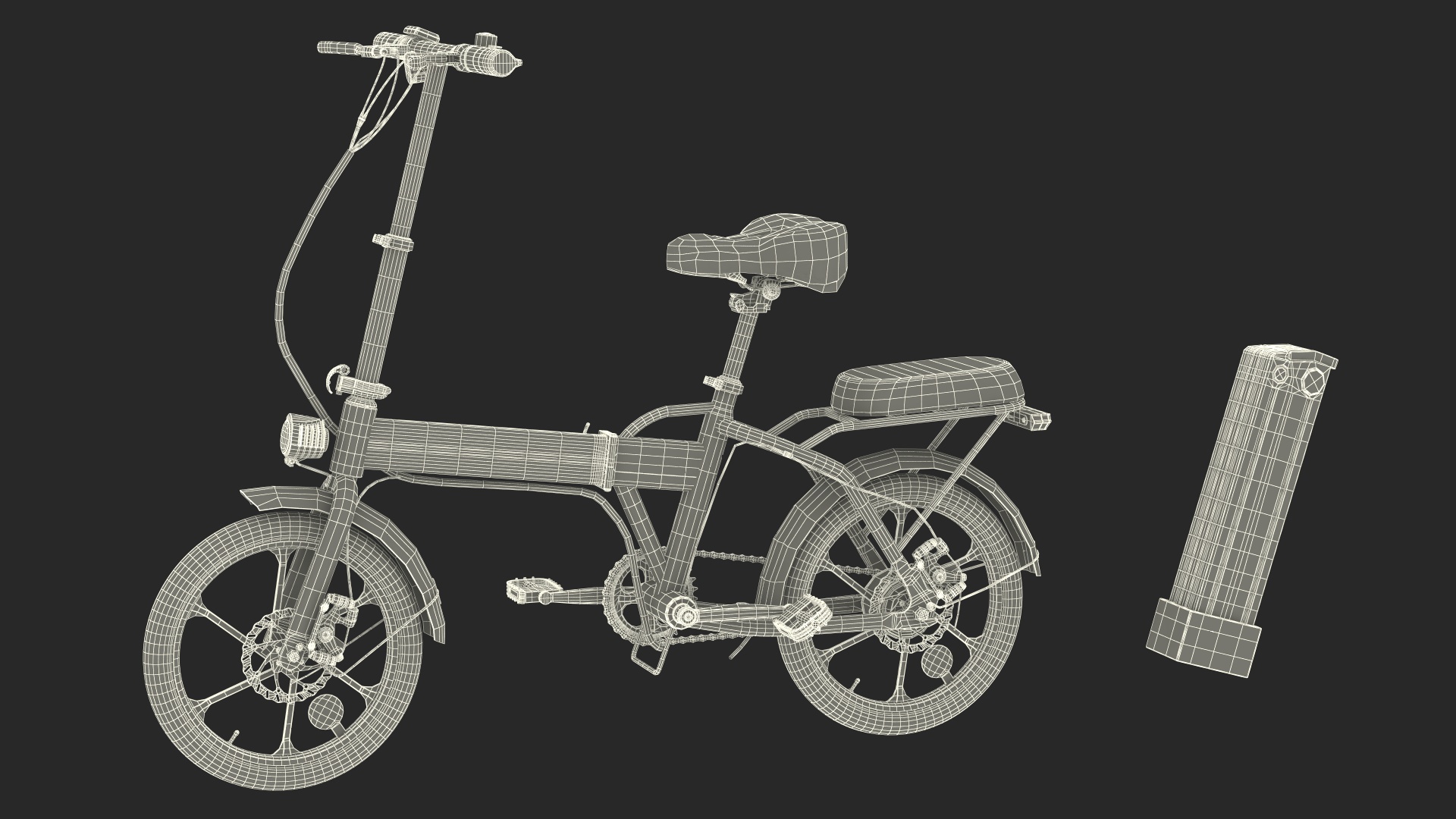 Electric Bike Colorway Black Rigged for Cinema 4D 3D model