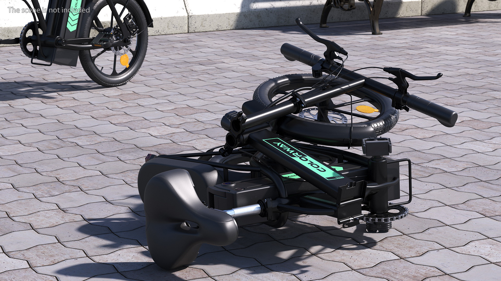 Electric Bike Colorway Black Rigged for Cinema 4D 3D model