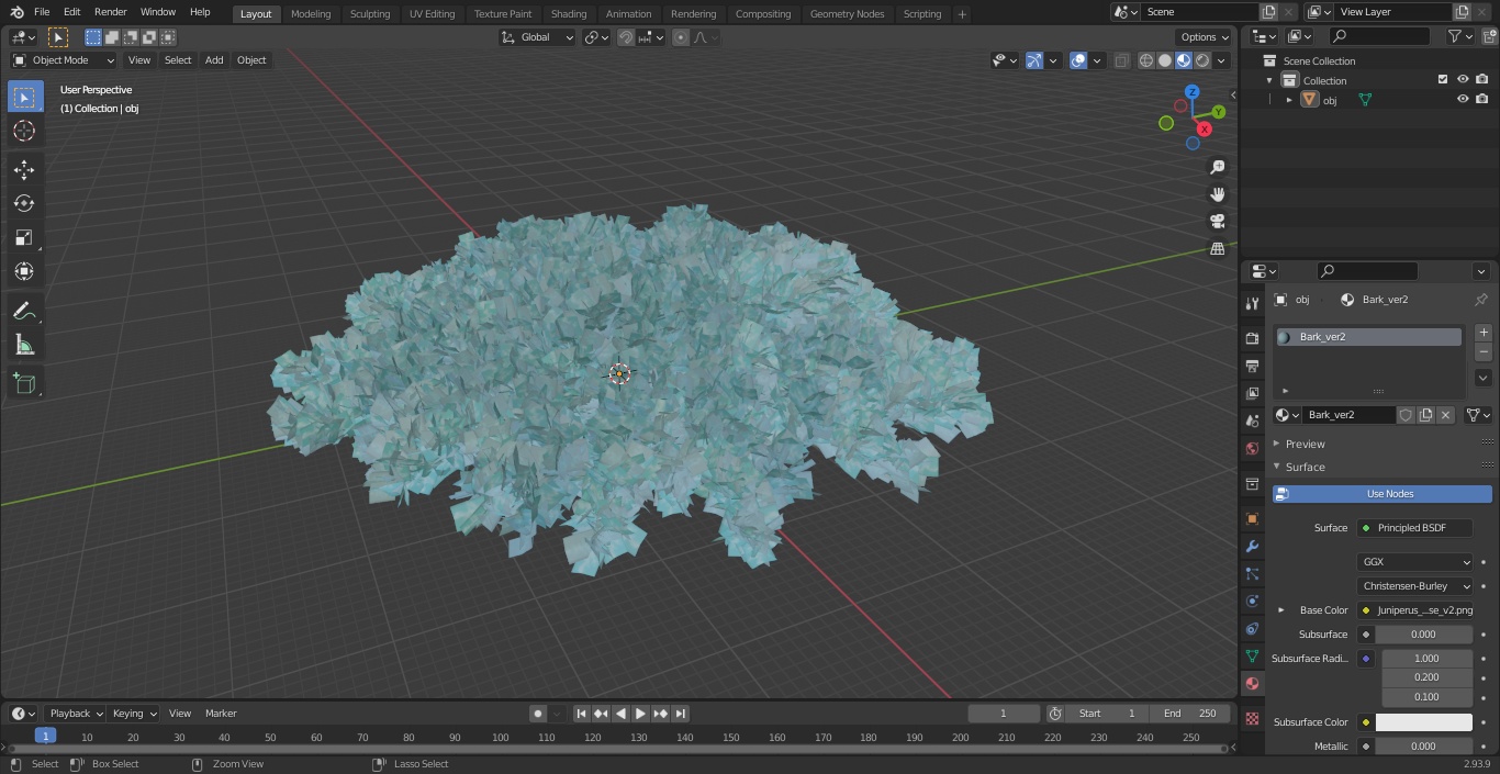 3D Juniperus Sabina Blue