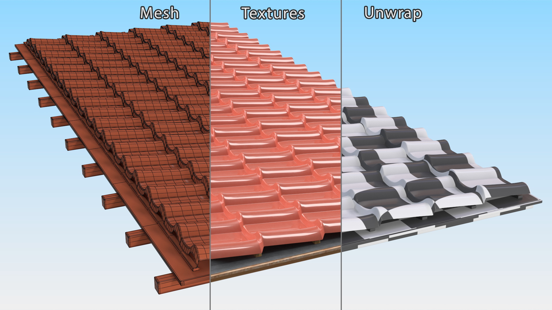 3D Metal Roofing model