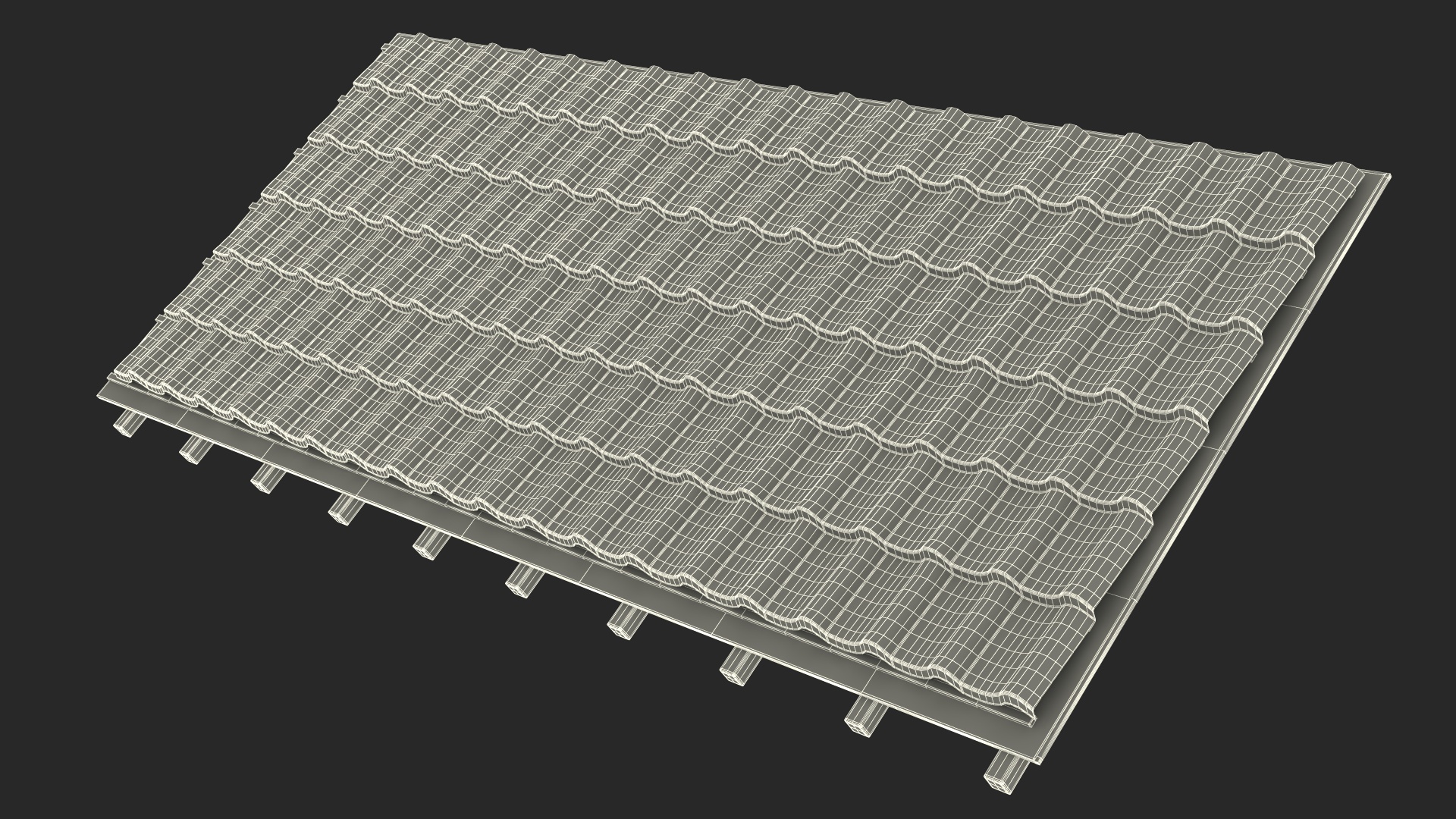 3D Metal Roofing model