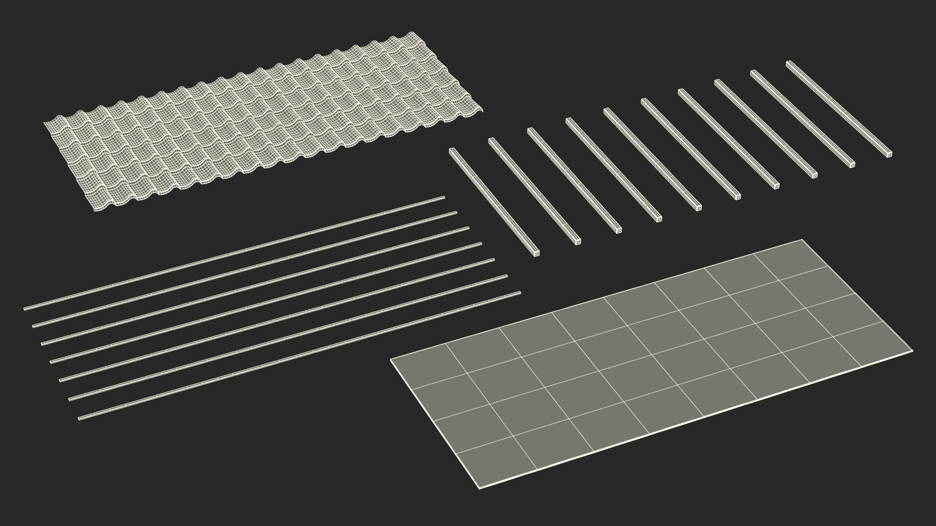 3D Metal Roofing model