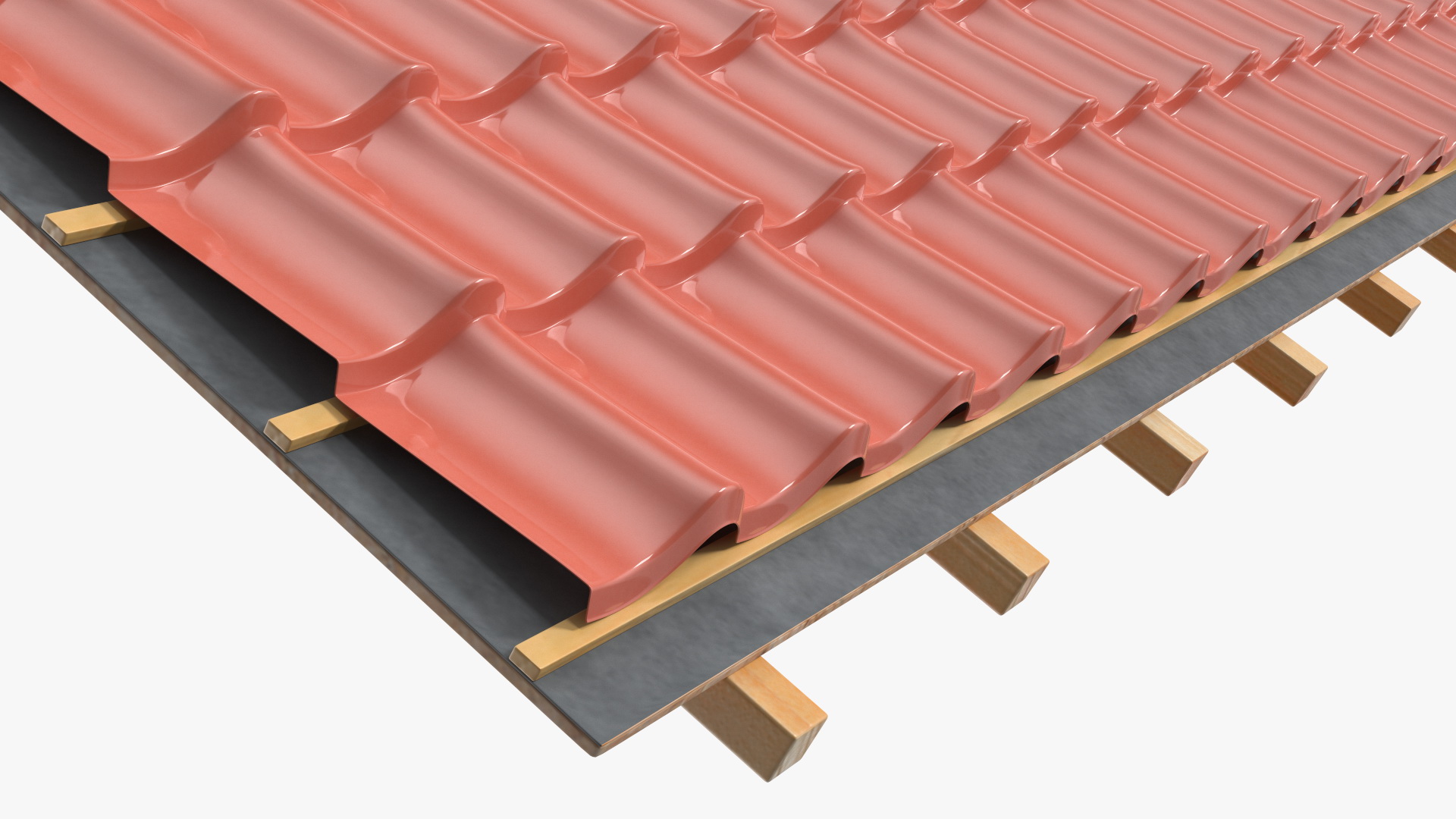 3D Metal Roofing model
