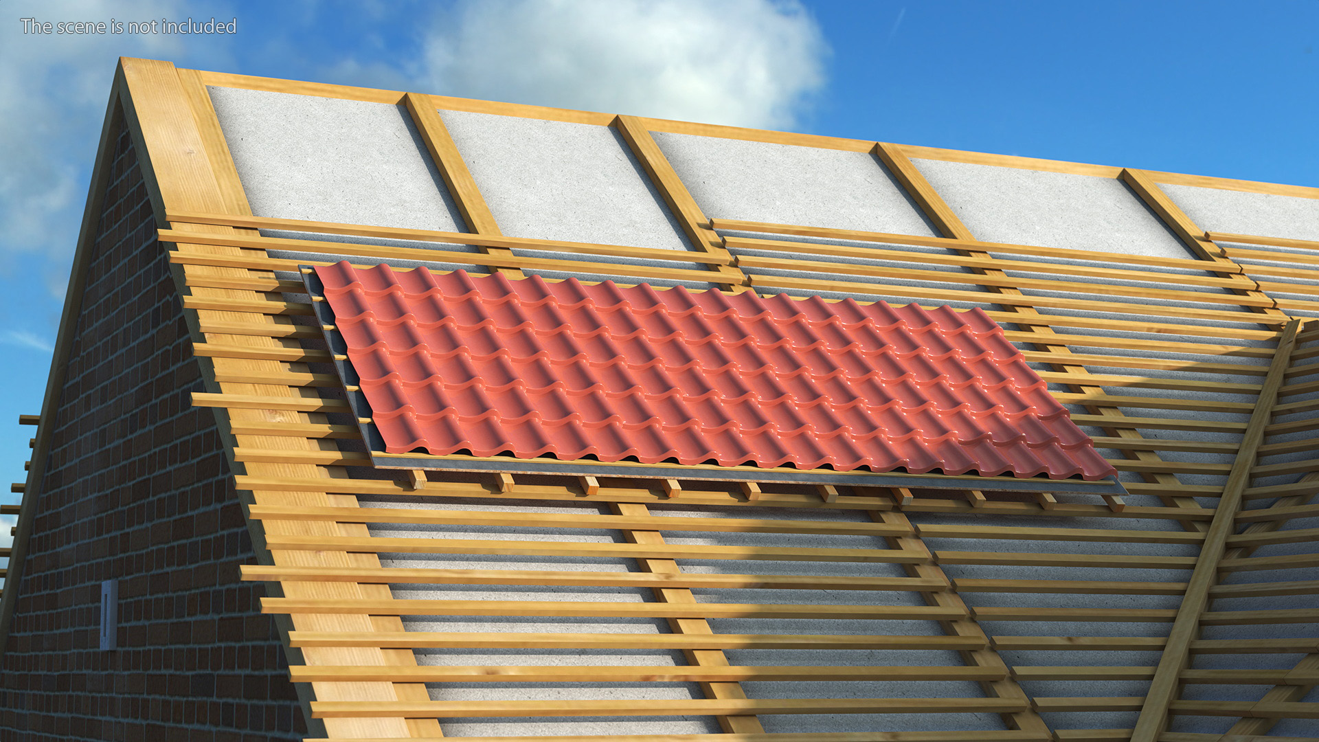 3D Metal Roofing model