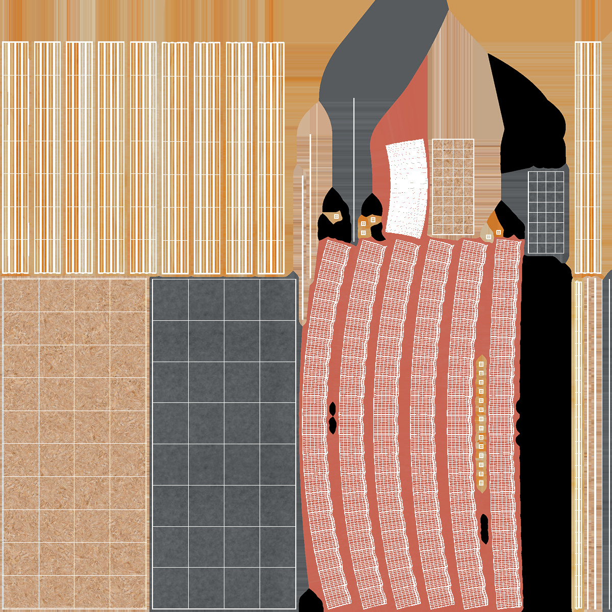 3D Metal Roofing model
