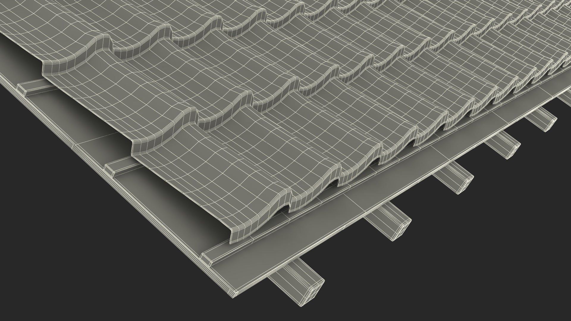 3D Metal Roofing model