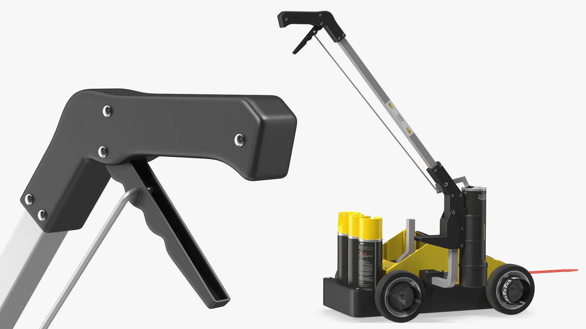 Road and Hard Surface Line Stripping Machine 3D model