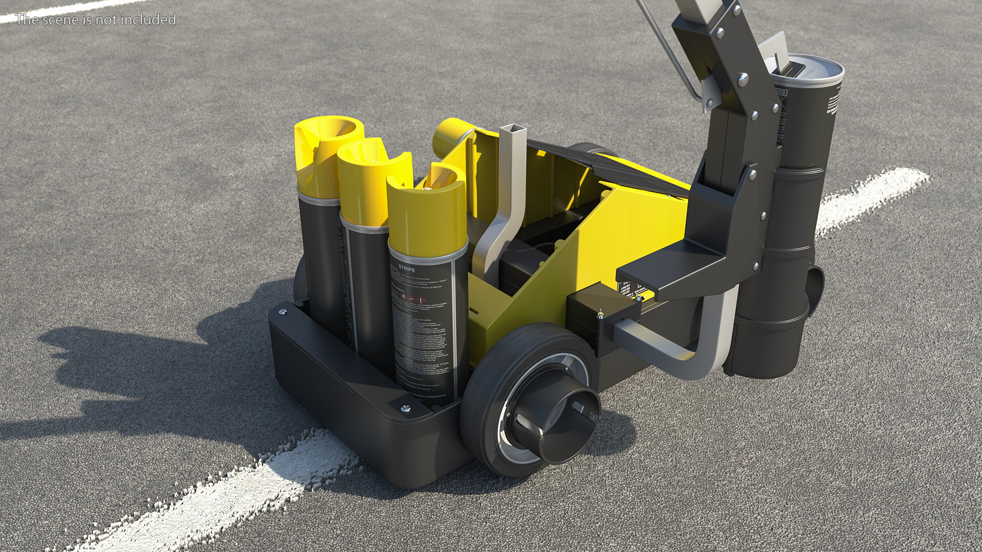 Road and Hard Surface Line Stripping Machine 3D model