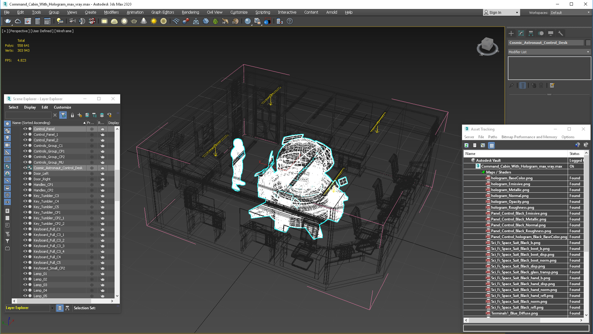 Command Cabin With Hologram 3D