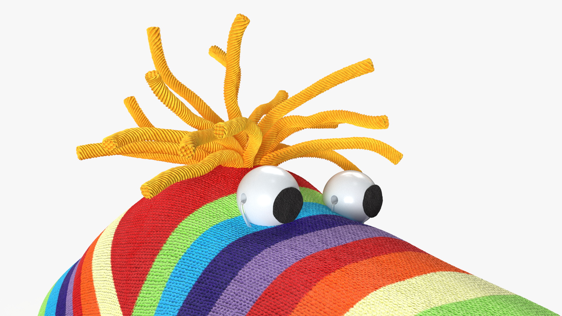 3D Character Hand Puppet Striped Boy Surprised Pose model
