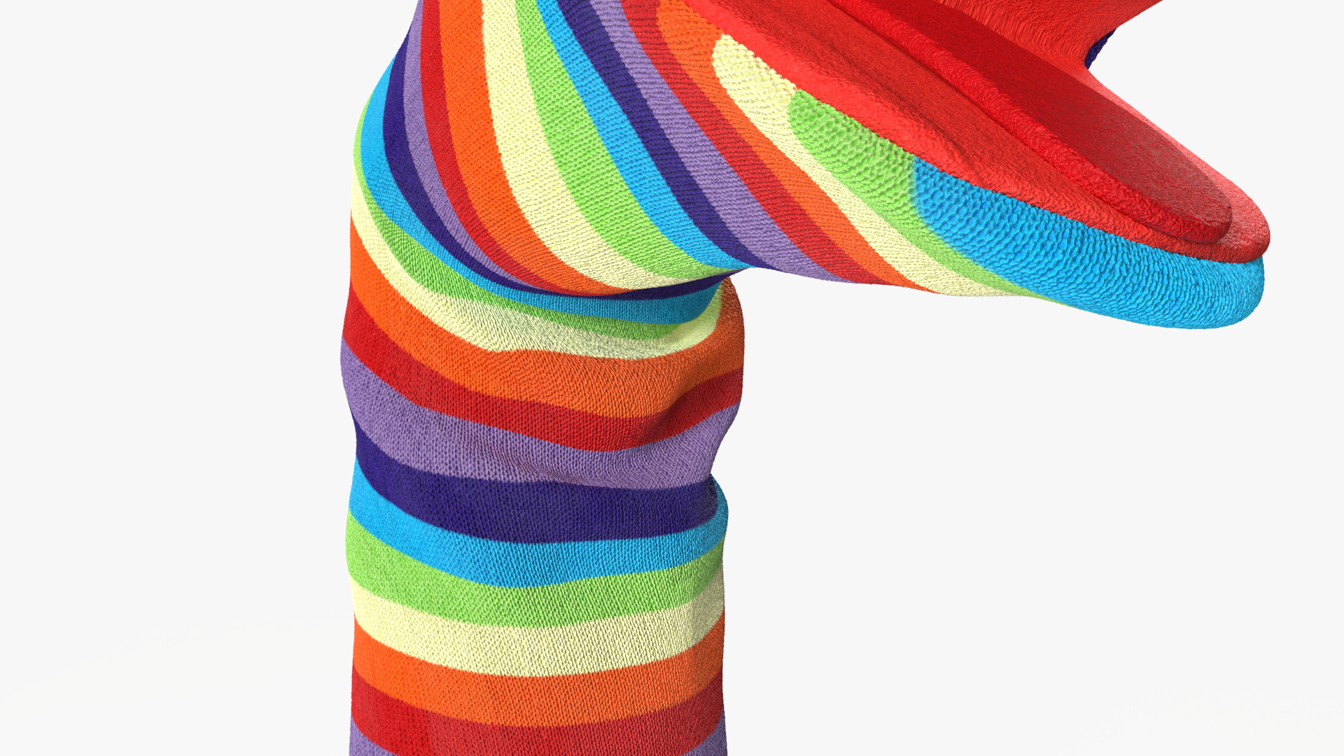 3D Character Hand Puppet Striped Boy Surprised Pose model