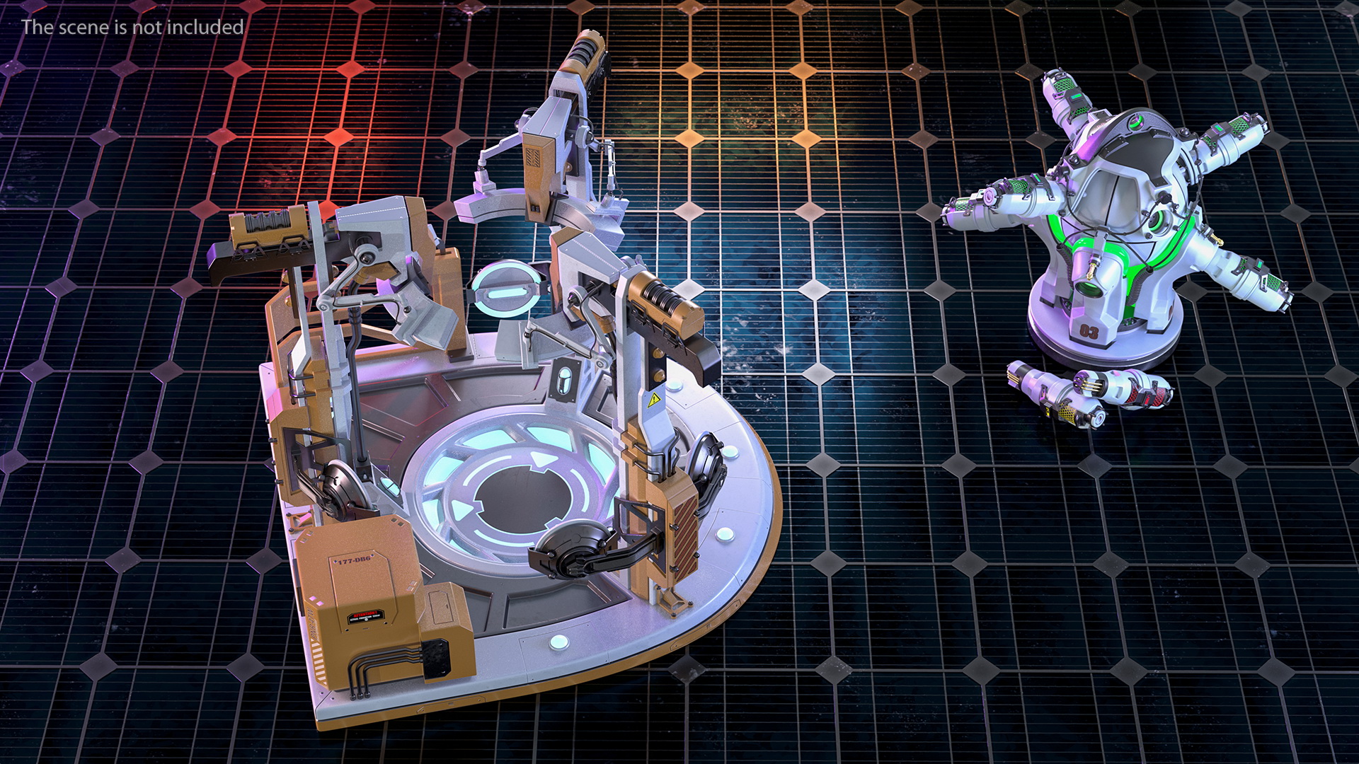 Sci Fi Teleportation Device 3D