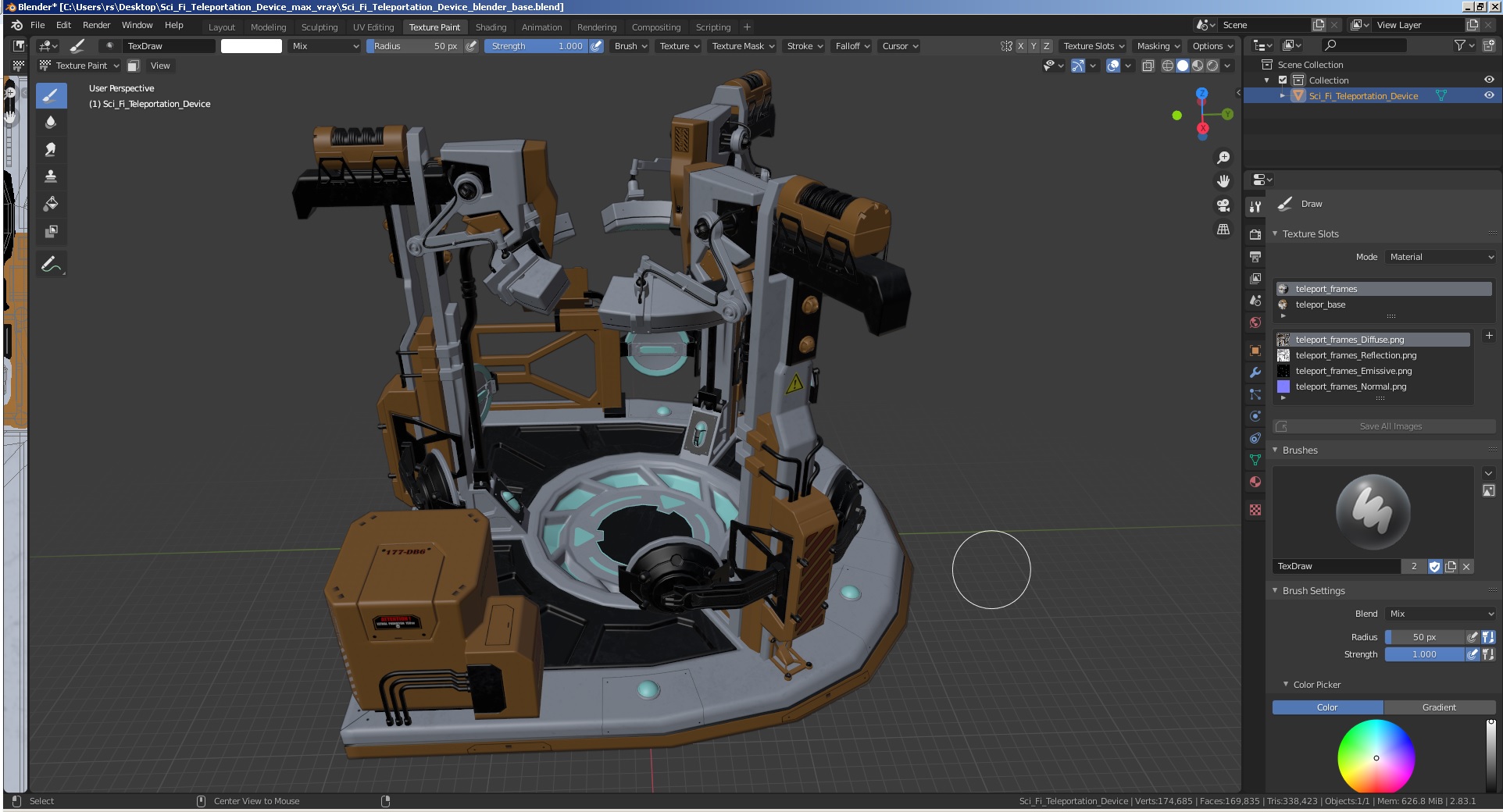 Sci Fi Teleportation Device 3D