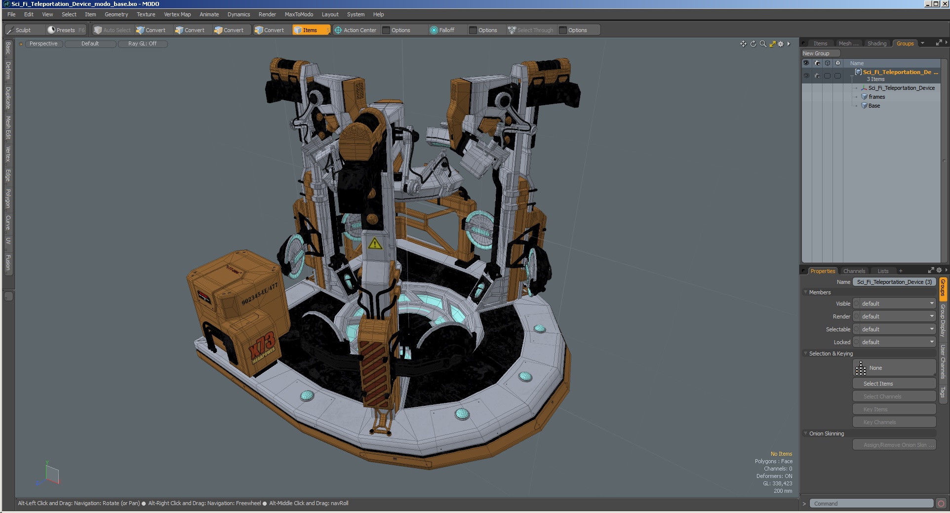 Sci Fi Teleportation Device 3D