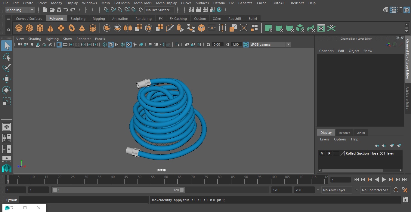Rolled Suction Hose 3D model
