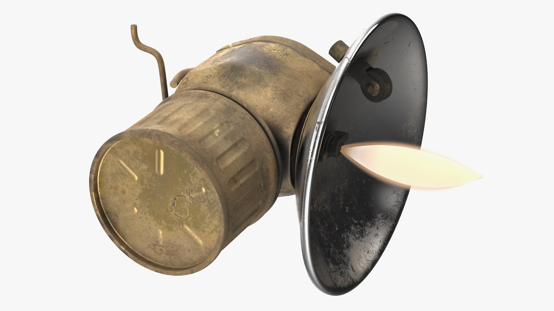 3D Retro Brass Carbide Lamp Old model