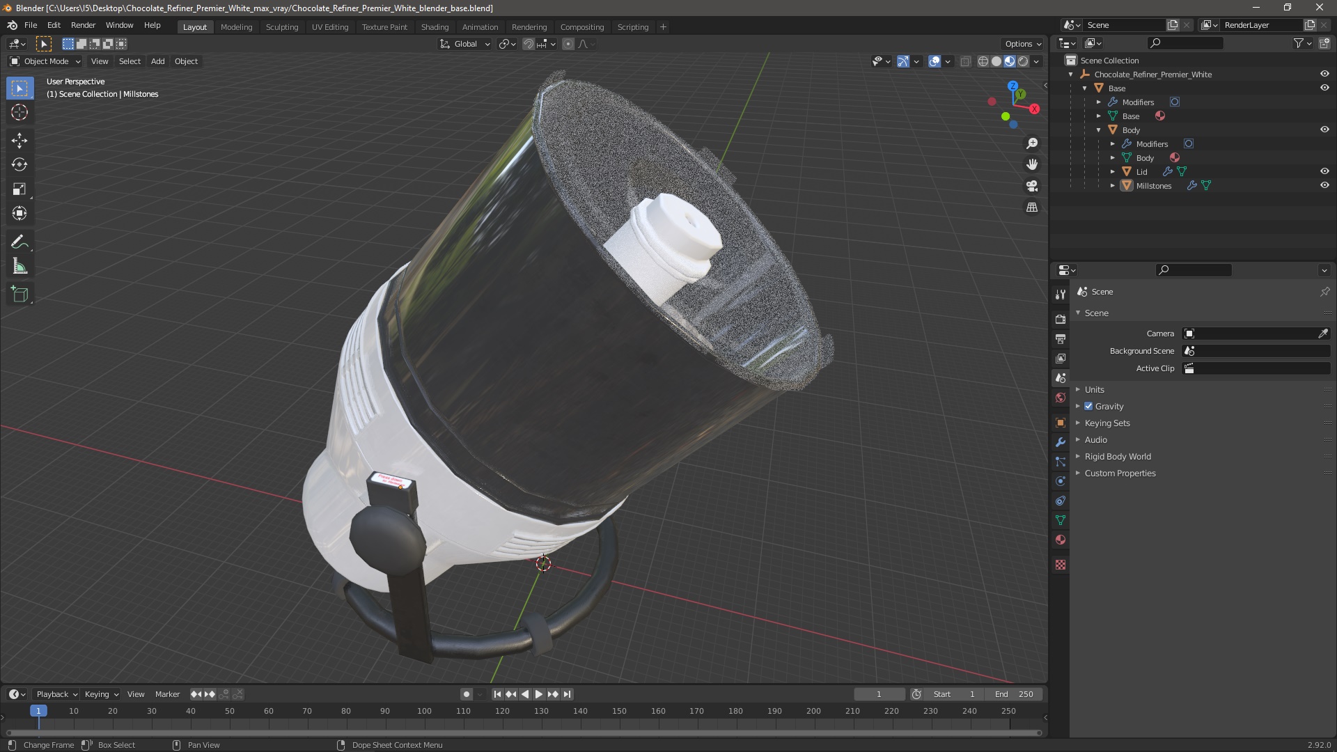 3D Chocolate Refiner Premier White