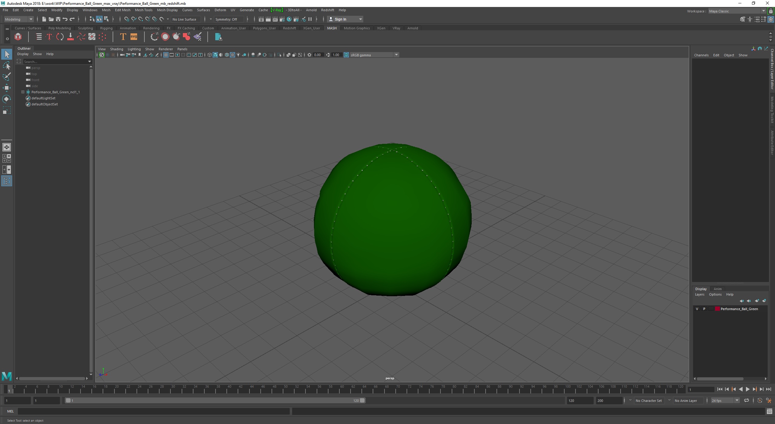 Performance Ball Green 3D