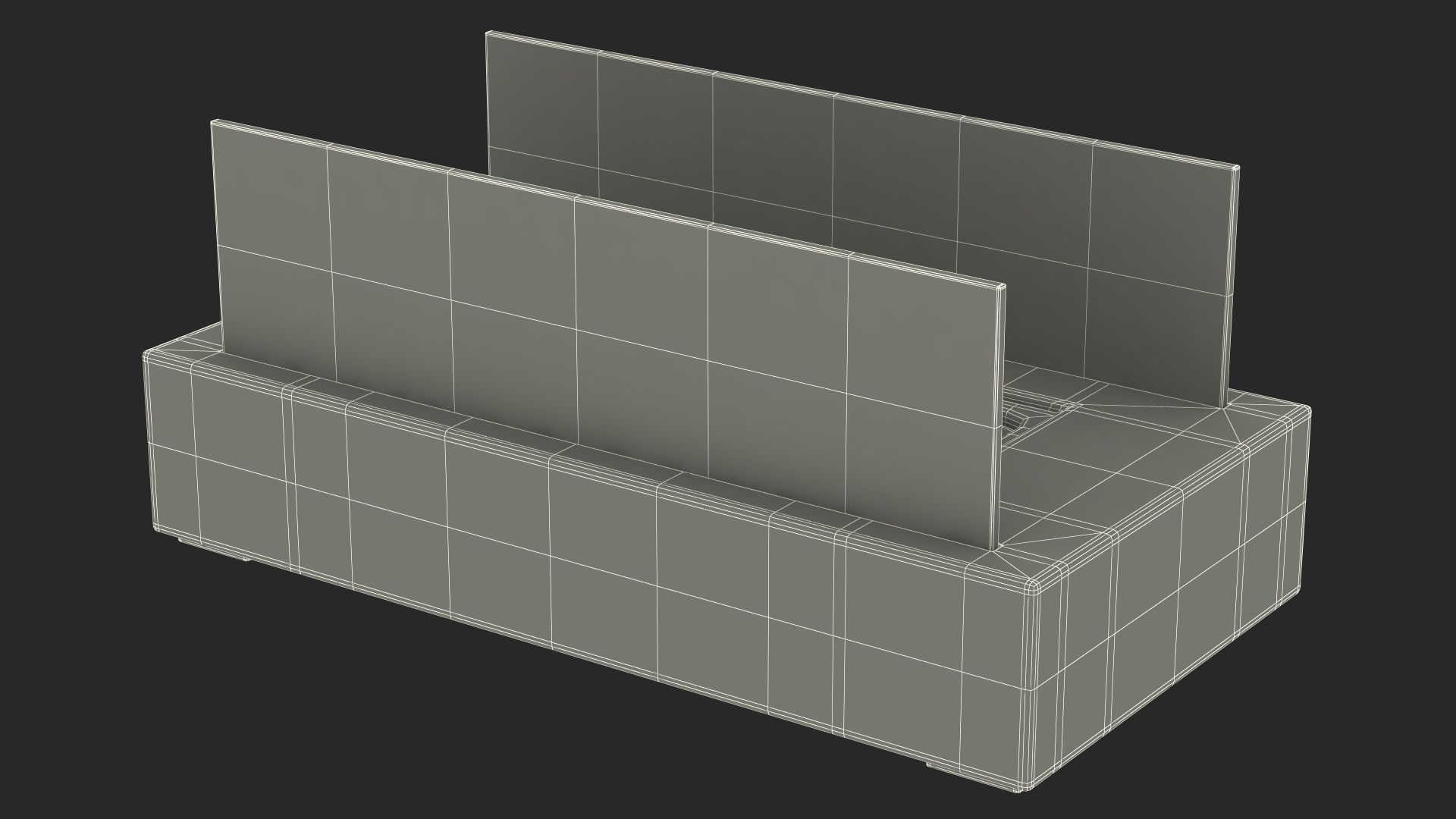 3D model Black Bio Ethanol Fireplace Switched Off