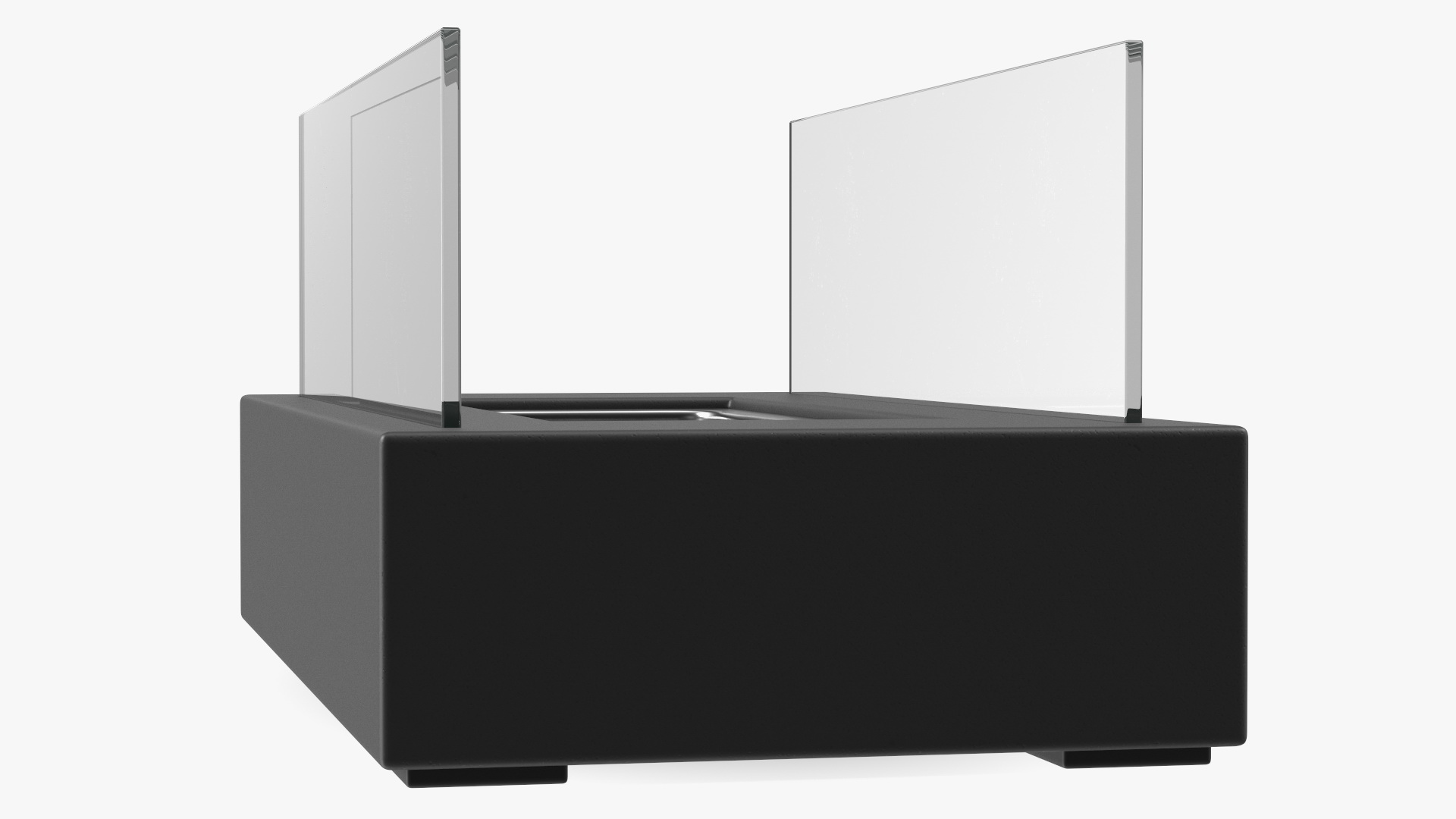 3D model Black Bio Ethanol Fireplace Switched Off