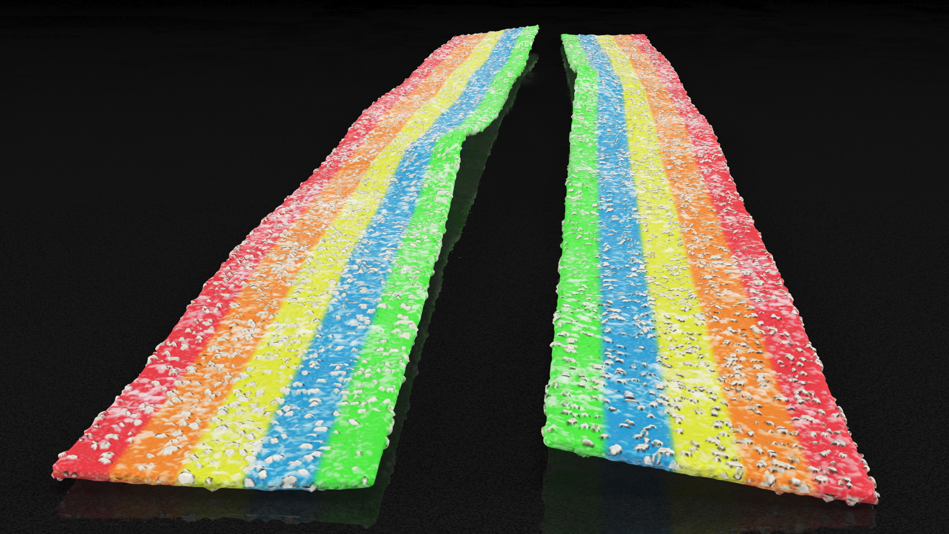 3D model Multicolor Gummy Licorice Belt Candy Set