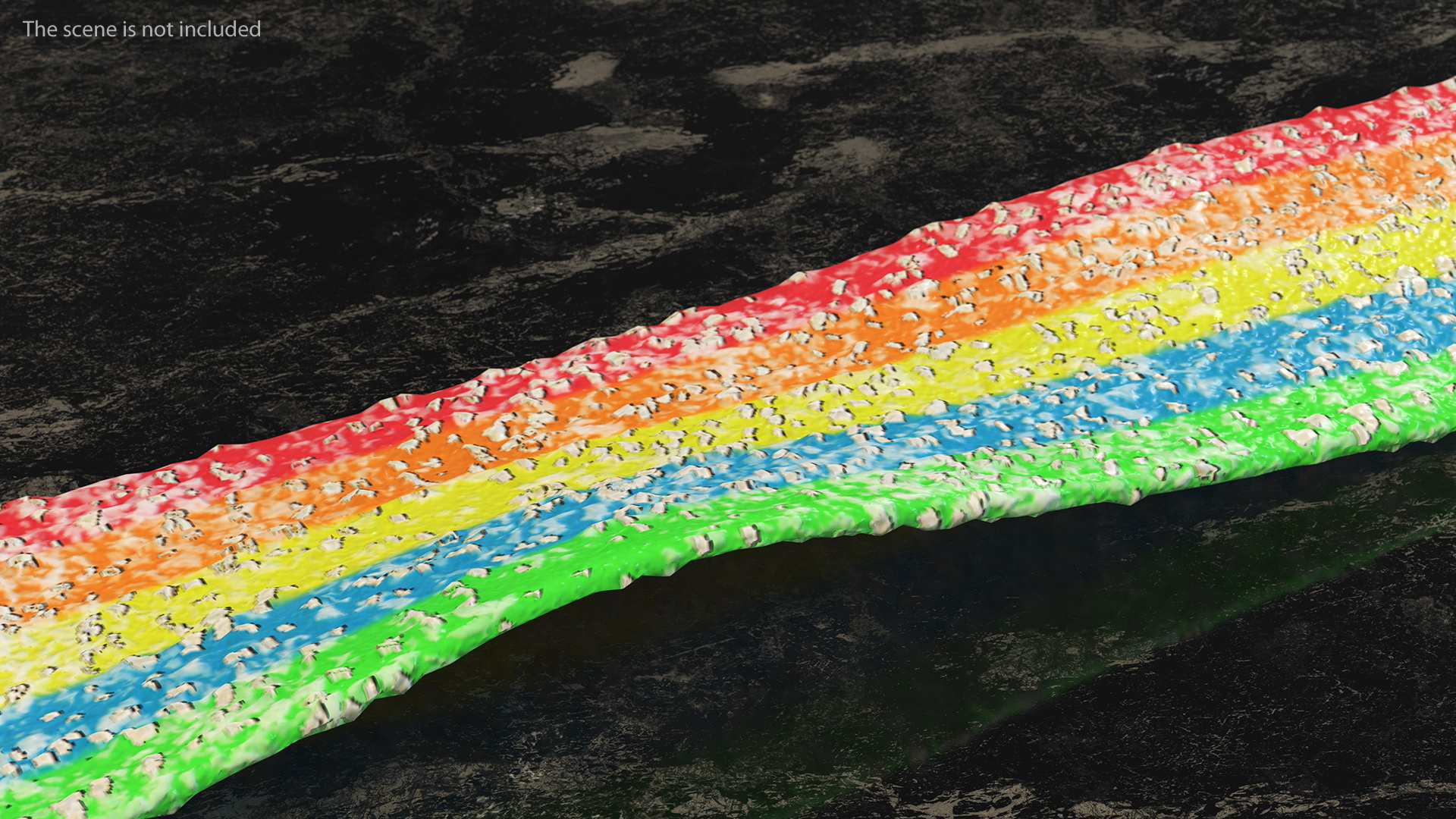 3D model Multicolor Gummy Licorice Belt Candy Set