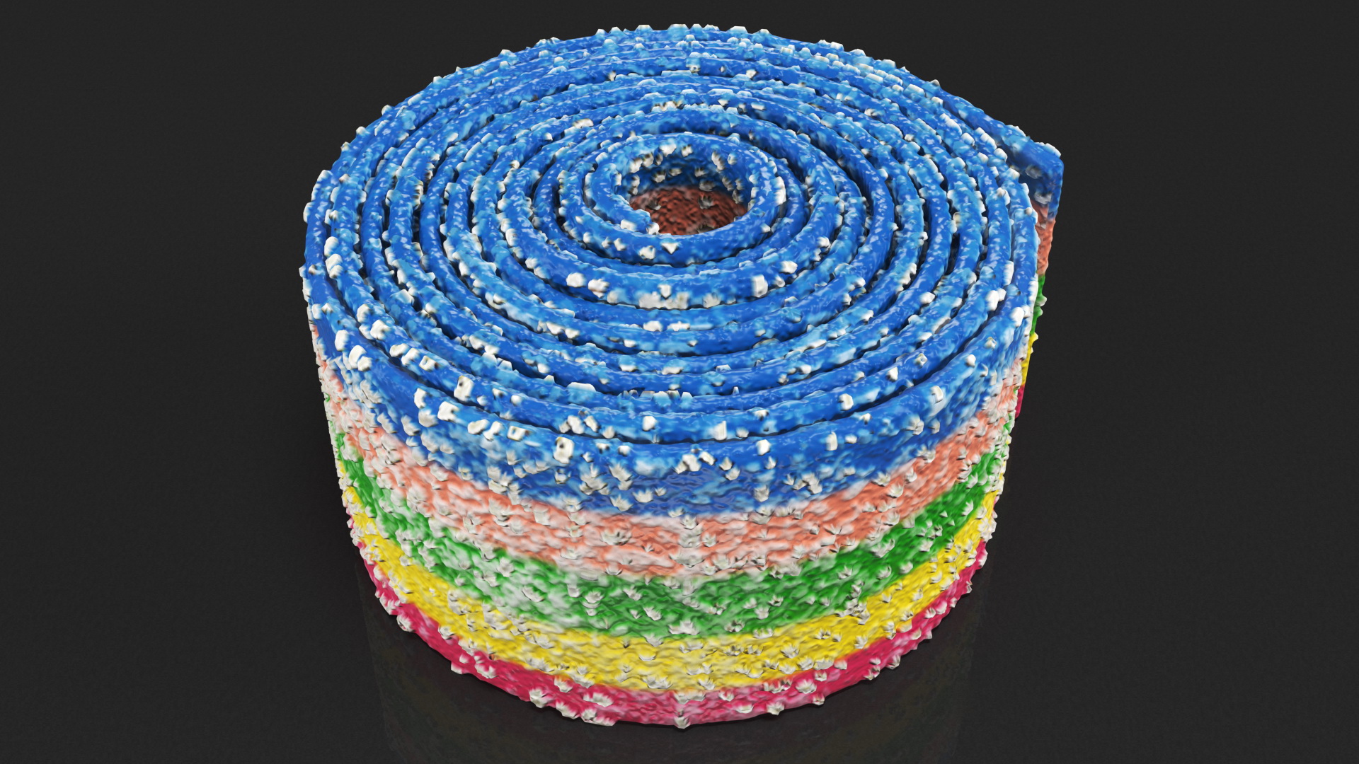 3D model Multicolor Gummy Licorice Belt Candy Set