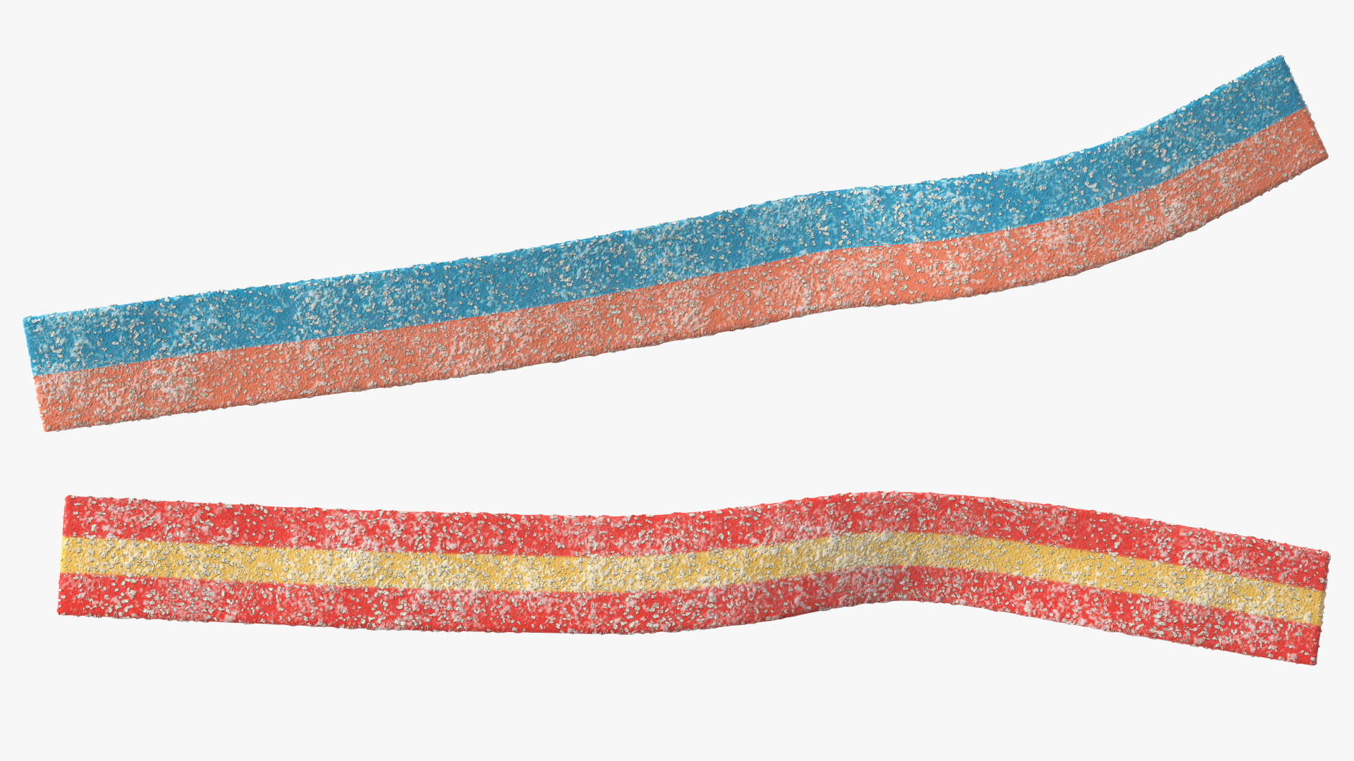 3D model Multicolor Gummy Licorice Belt Candy Set