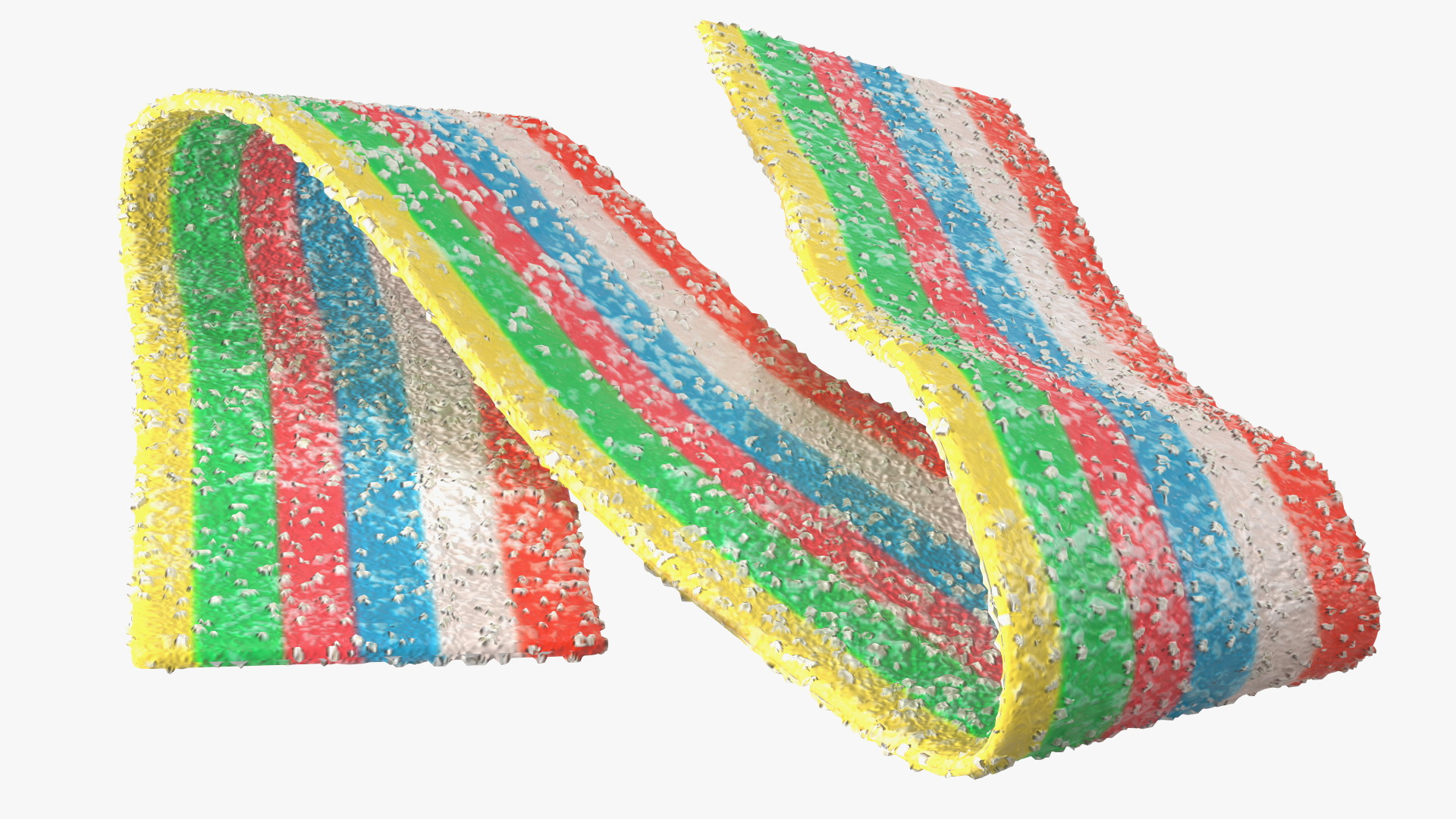 3D model Multicolor Gummy Licorice Belt Candy Set