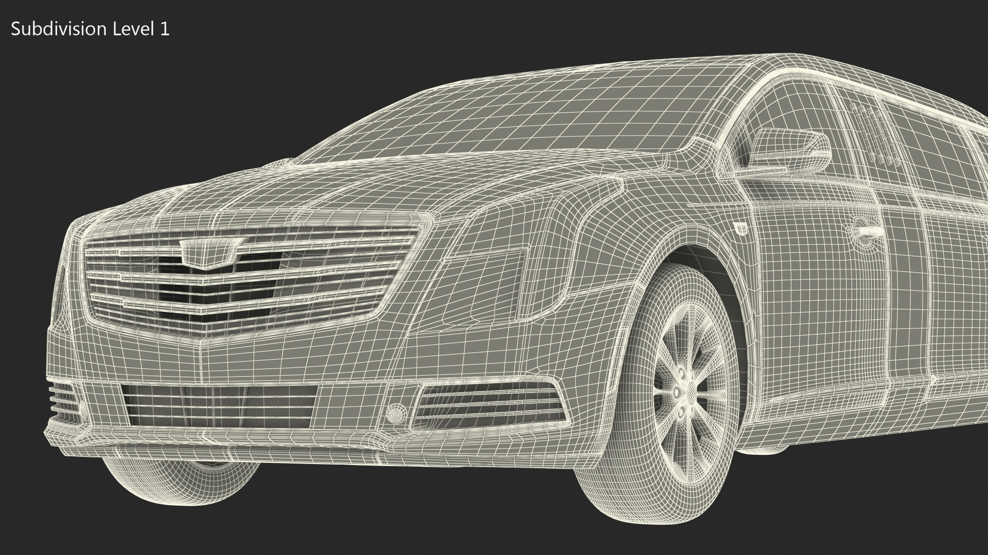3D Limousine Cadillac XTS 70 Simple Interior