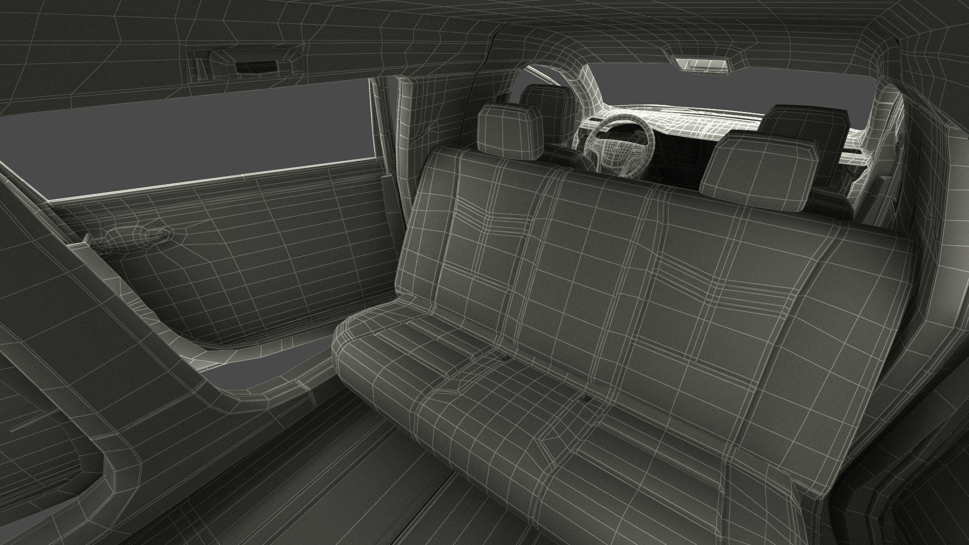 3D Limousine Cadillac XTS 70 Simple Interior
