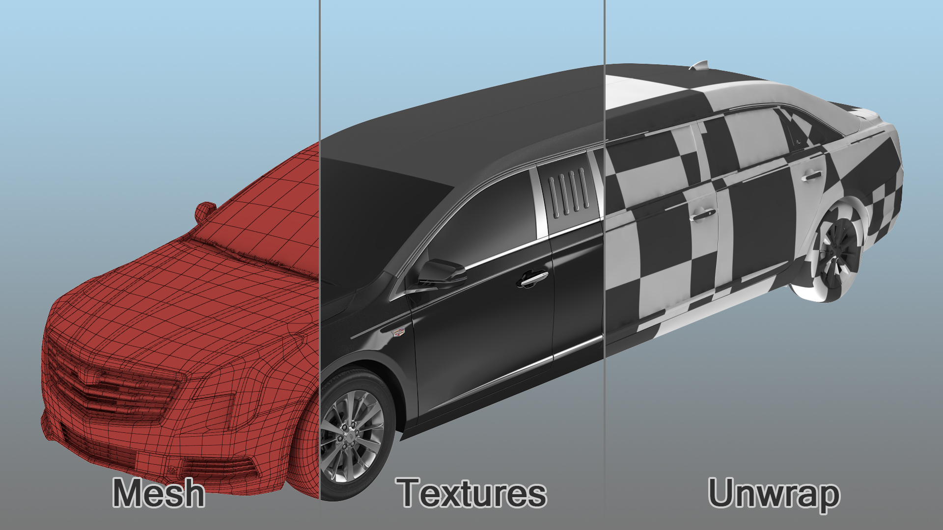 3D Limousine Cadillac XTS 70 Simple Interior