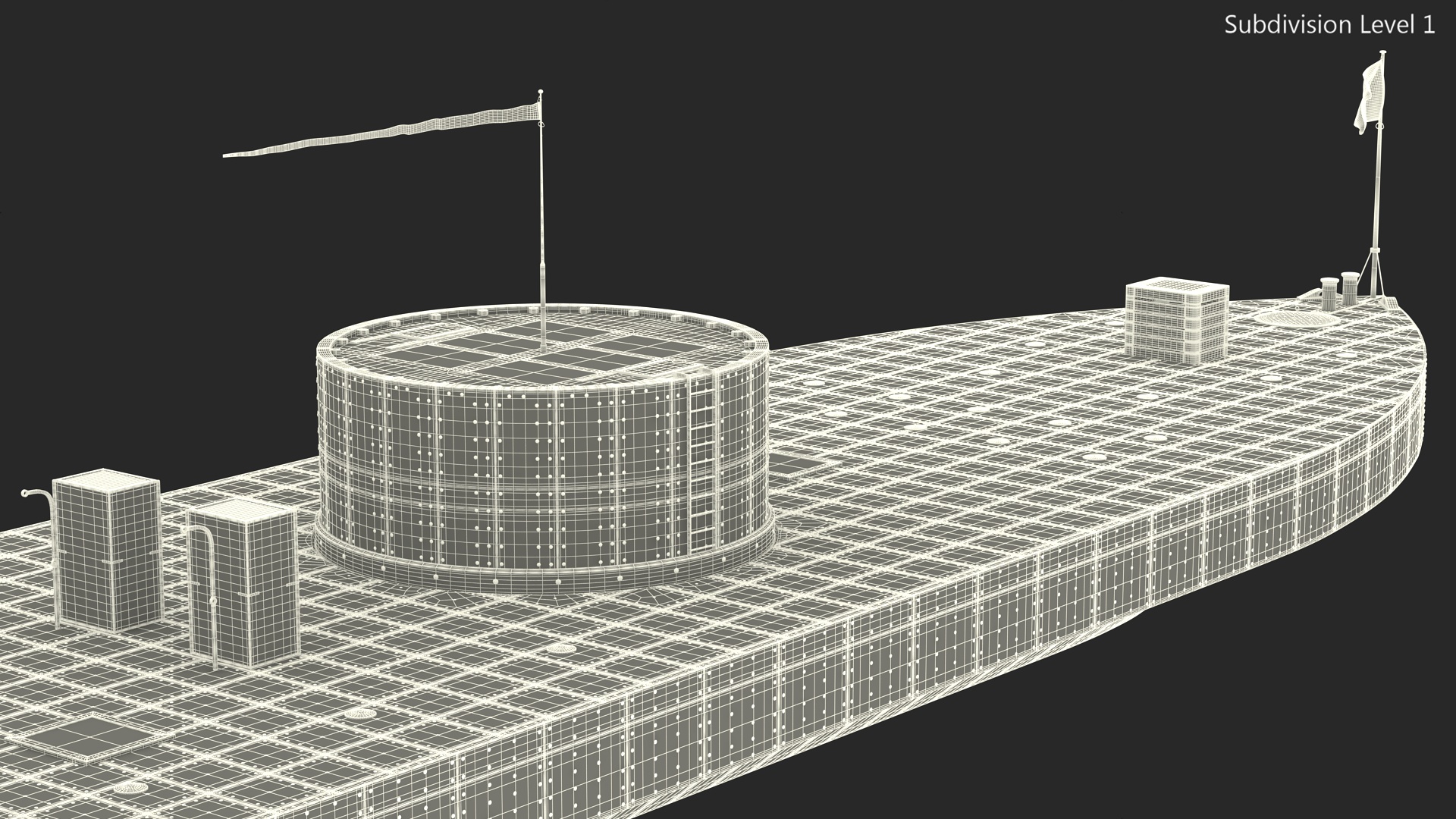 3D US Civil War Warship New Rigged