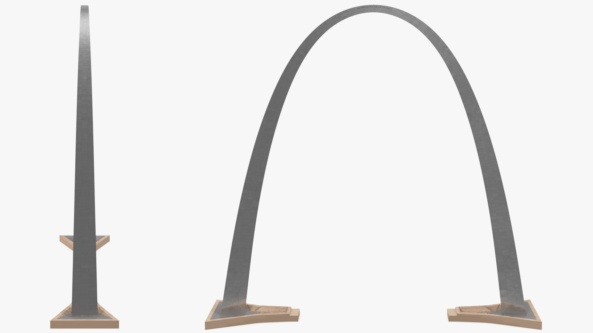 3D Gateway Arch Monument