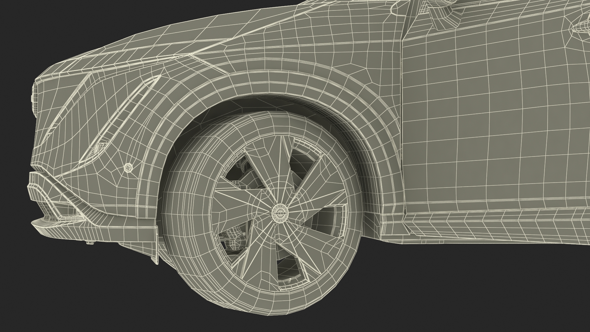 Nissan Ariya Lights On Rigged 3D model