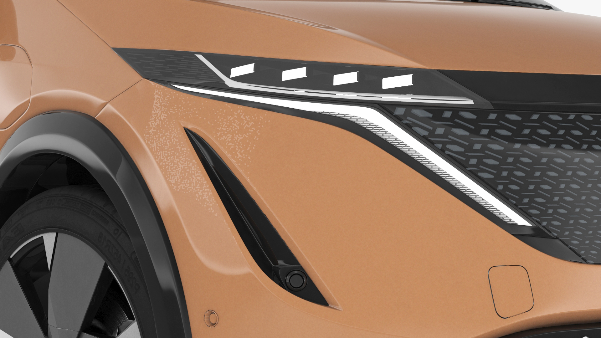 Nissan Ariya Lights On Rigged 3D model