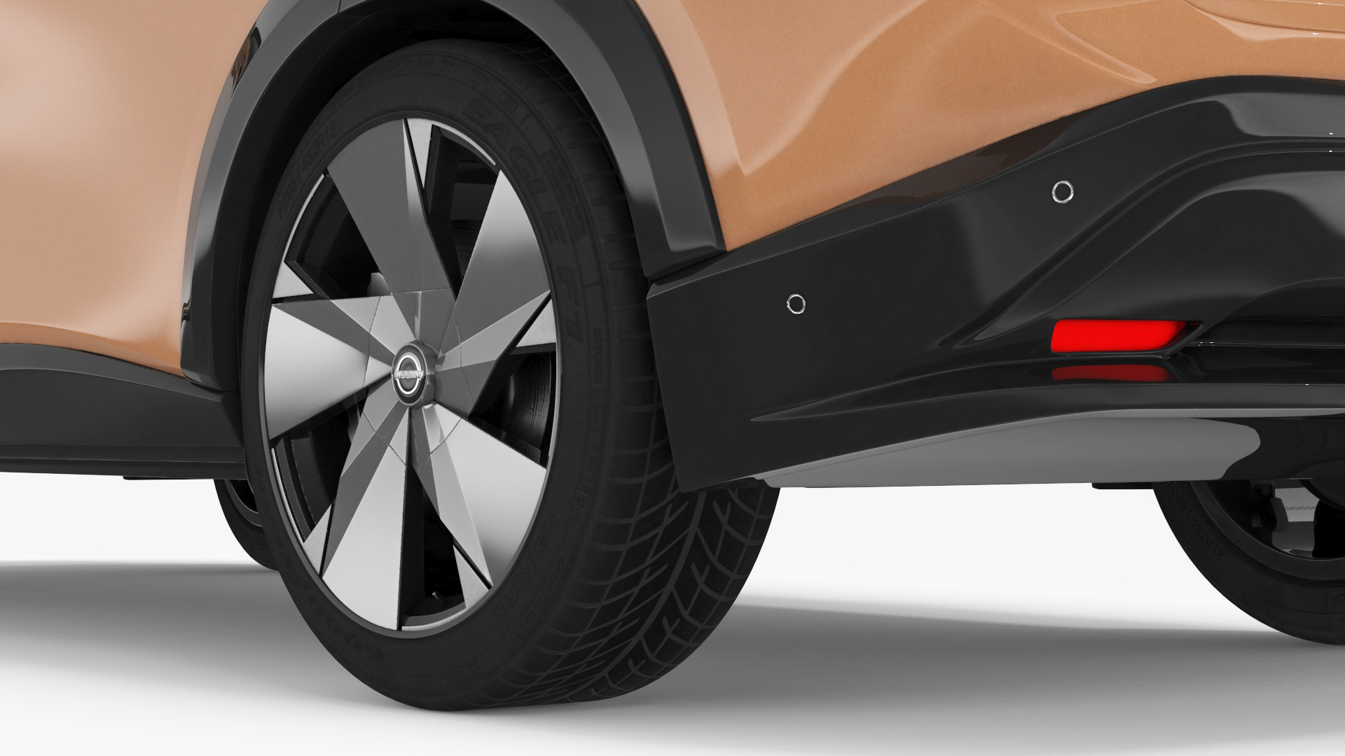 Nissan Ariya Lights On Rigged 3D model
