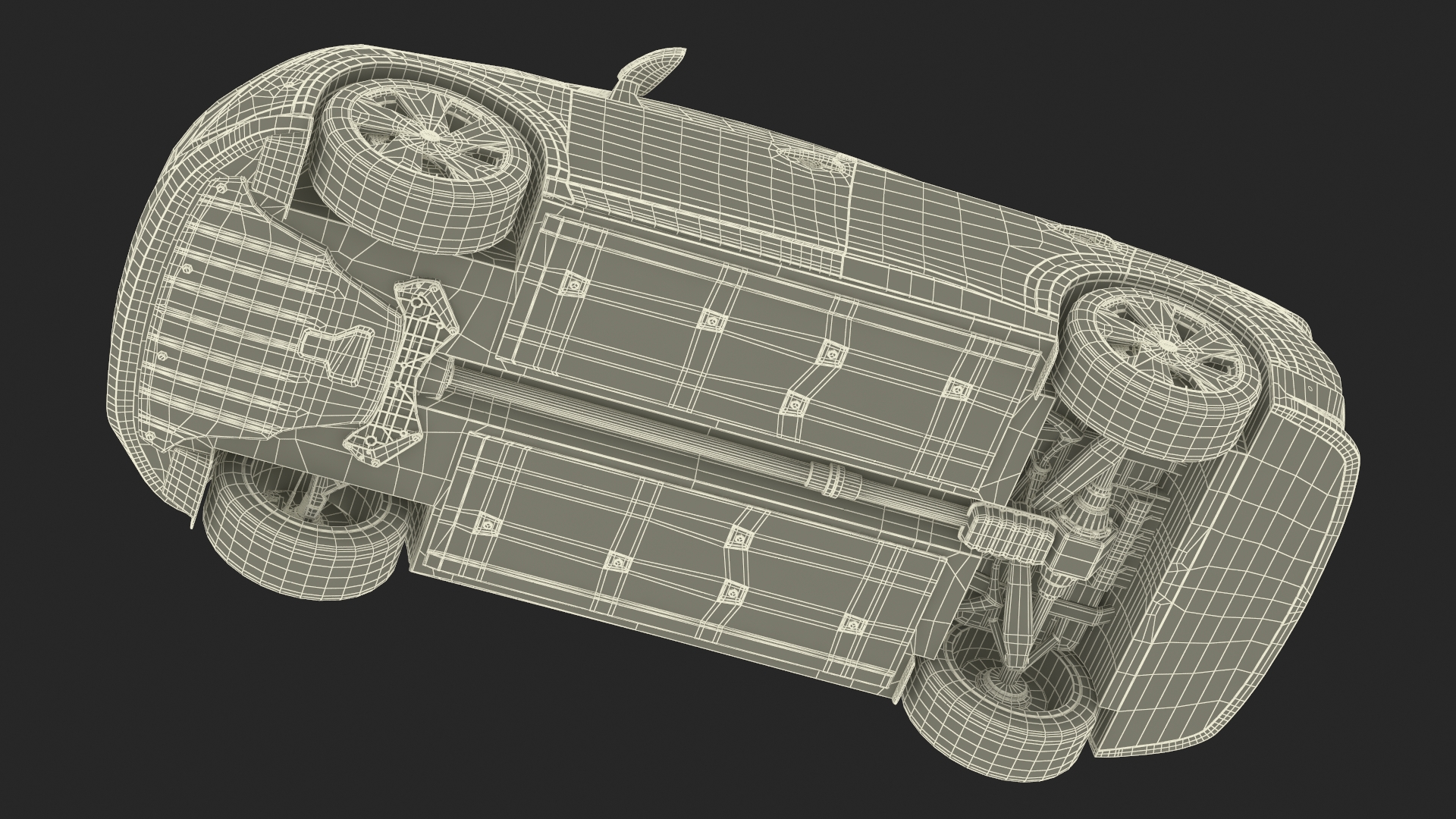 Nissan Ariya Lights On Rigged 3D model