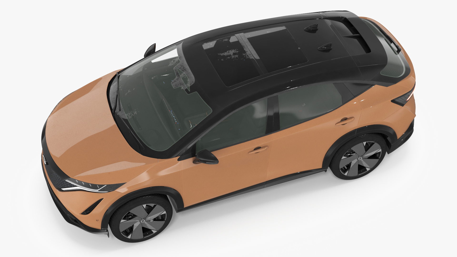 Nissan Ariya Lights On Rigged 3D model
