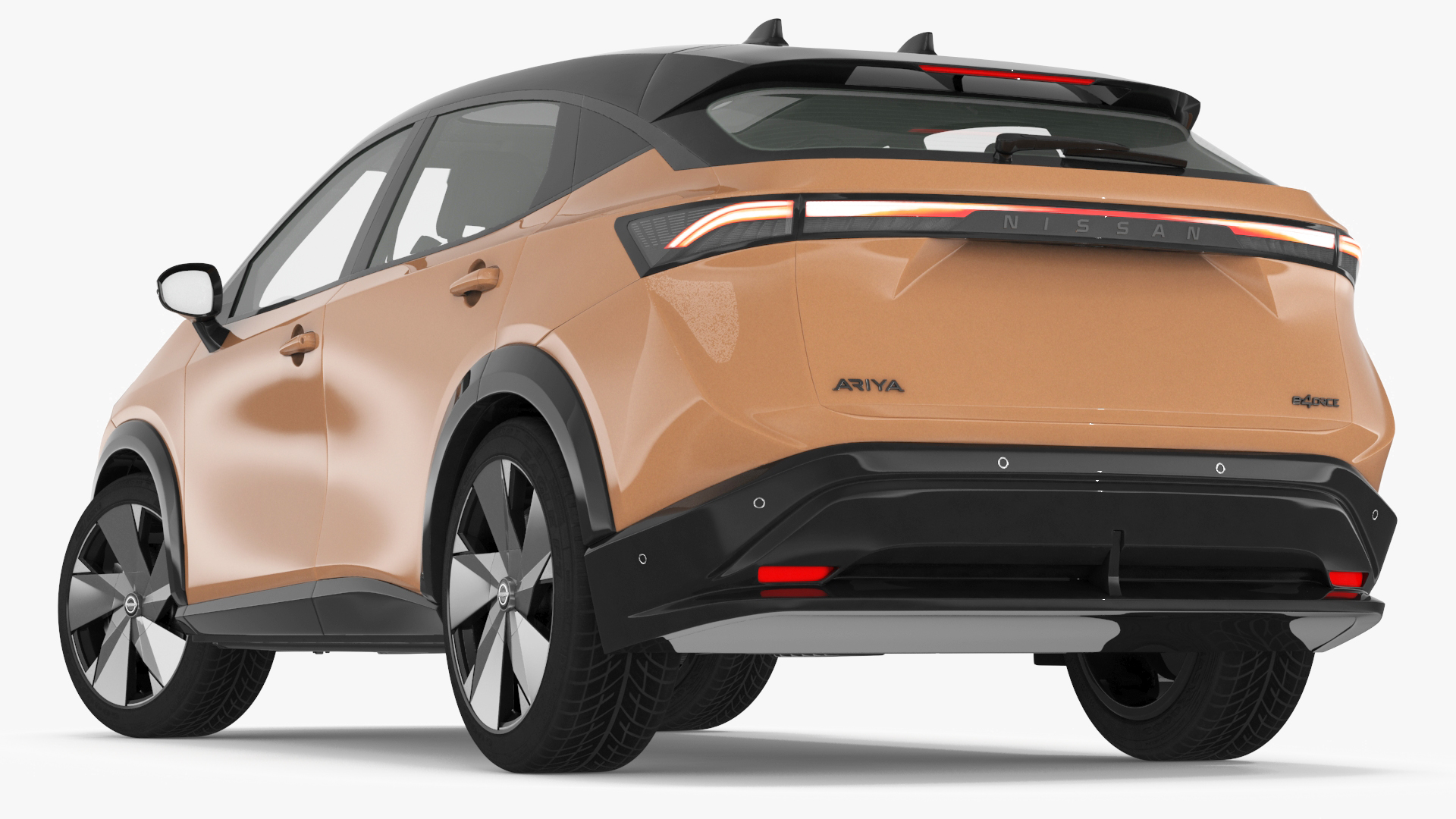Nissan Ariya Lights On Rigged 3D model