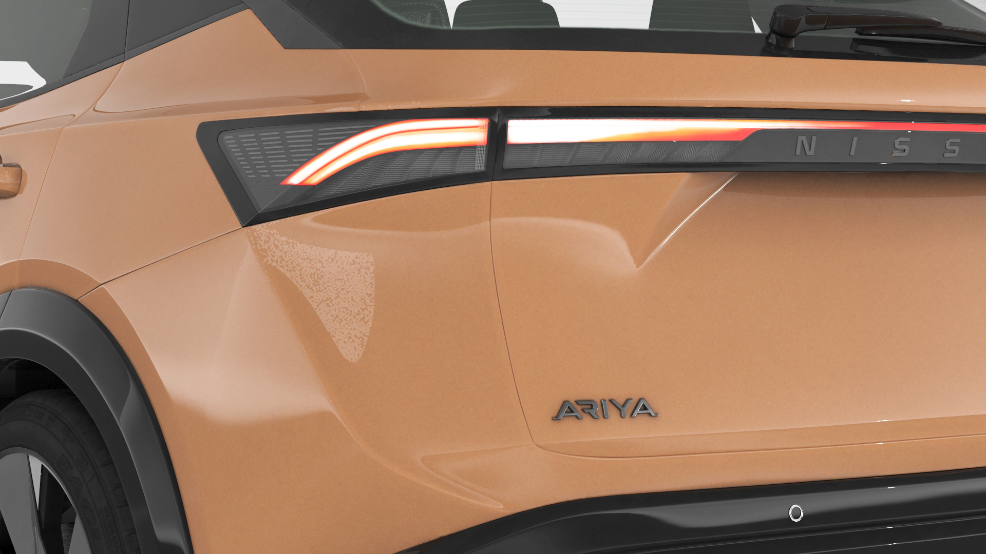 Nissan Ariya Lights On Rigged 3D model