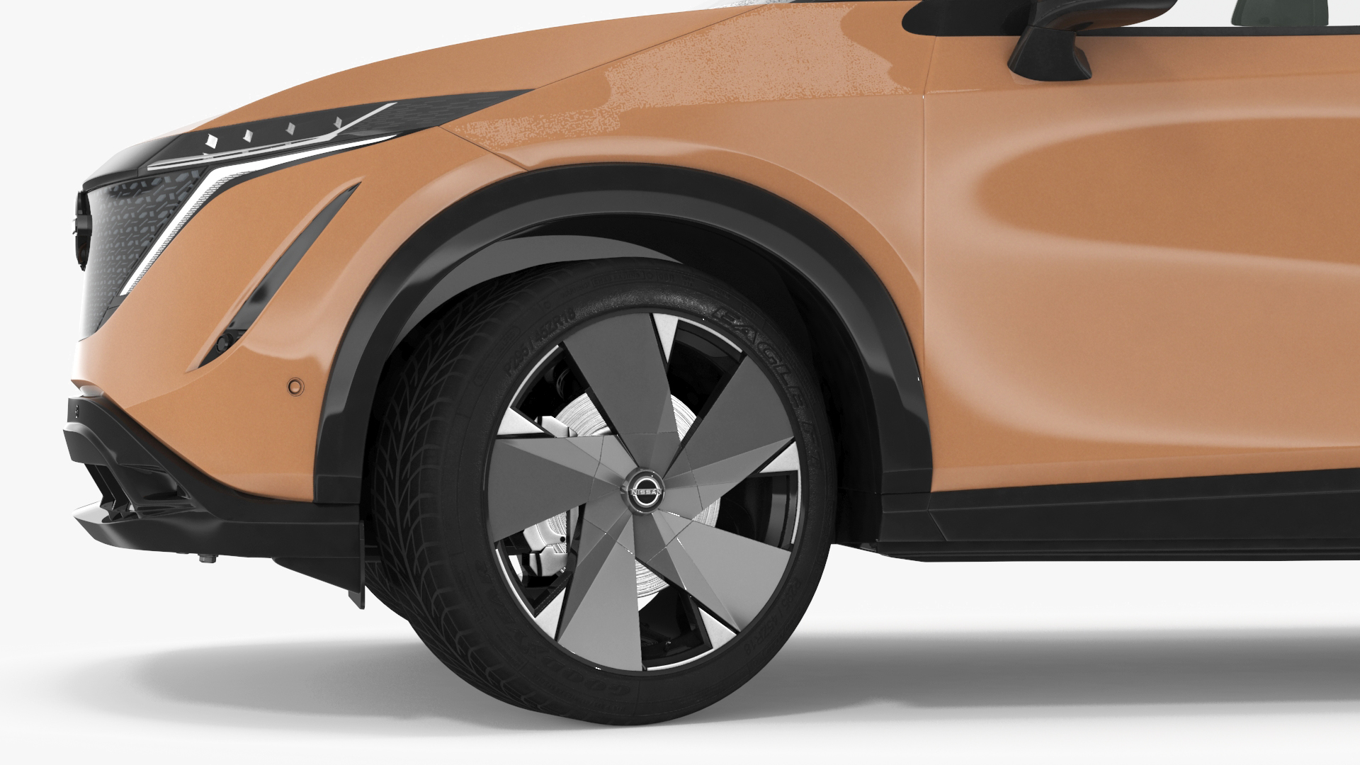Nissan Ariya Lights On Rigged 3D model