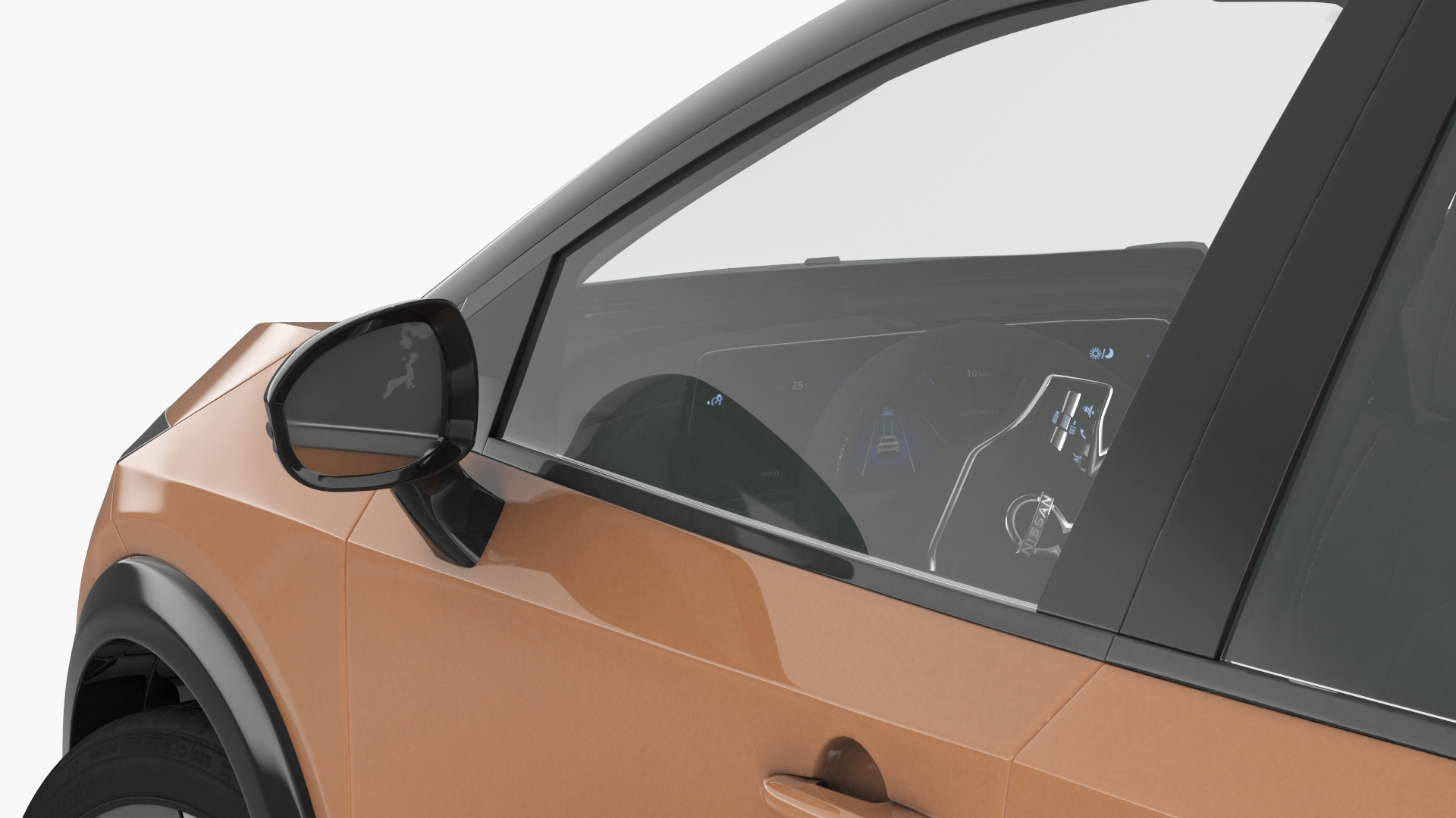Nissan Ariya Lights On Rigged 3D model