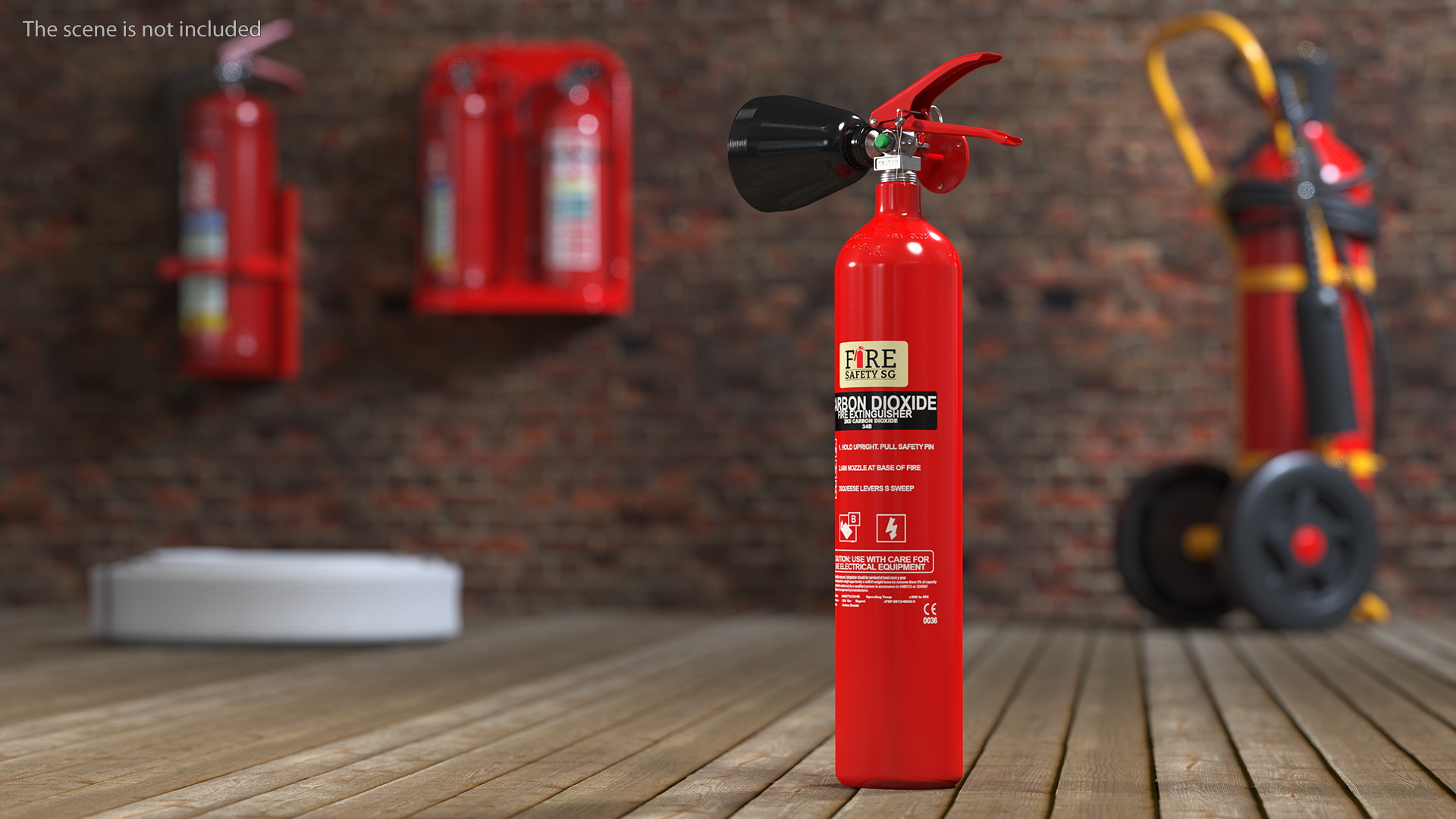 3D model Fire Safety SG 2Kg CO2 Fire Extinguisher