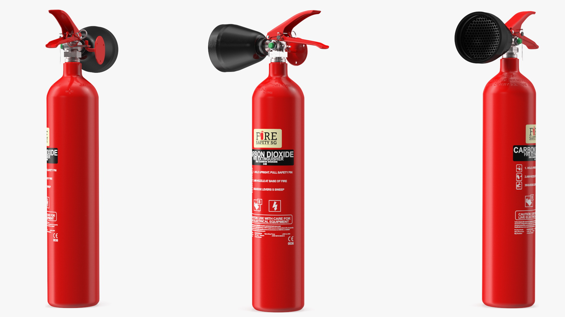 3D model Fire Safety SG 2Kg CO2 Fire Extinguisher
