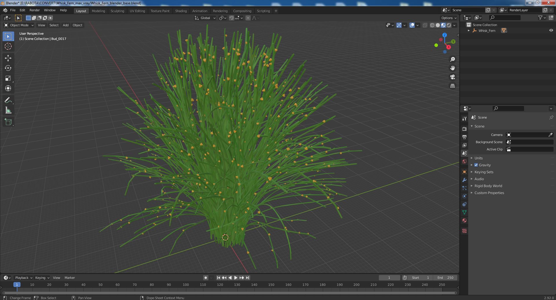 3D model Whisk Fern