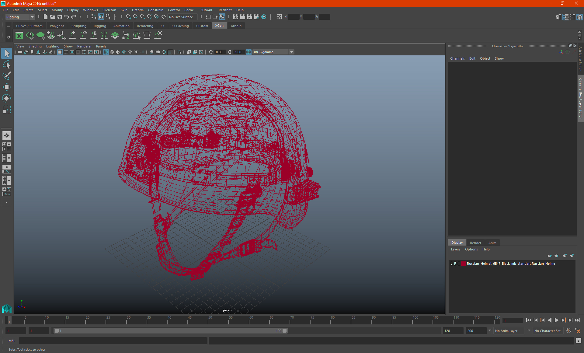 3D model Russian Helmet 6B47 Black