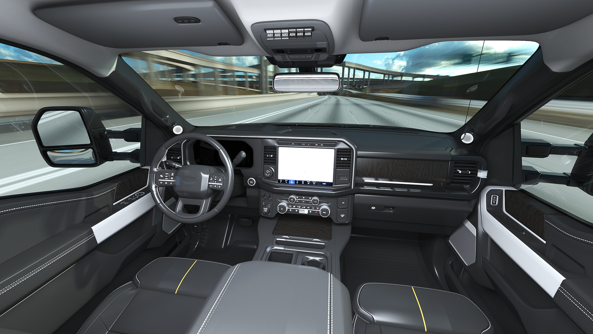 3D Pickup Chassis Cab Black Long Cab model