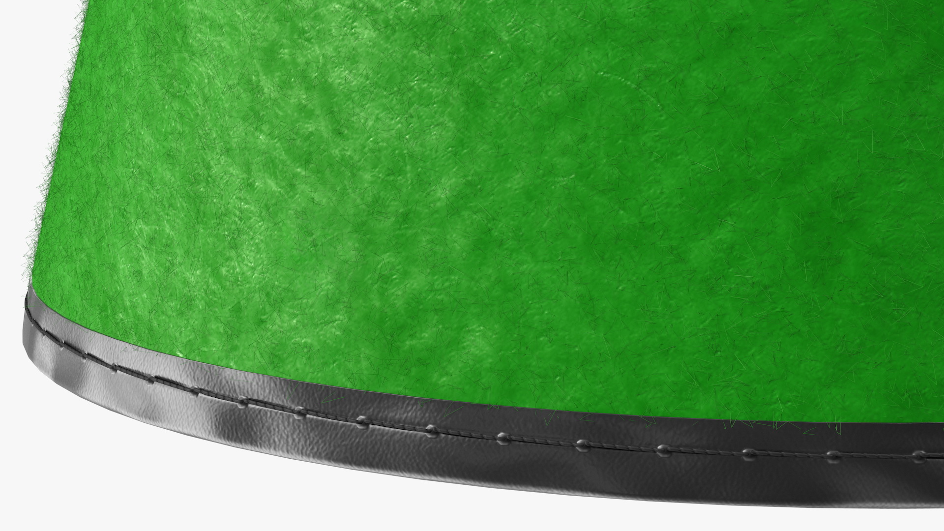 Traditional Arabic Green Fez Hat With Black Tassel Fur 3D model