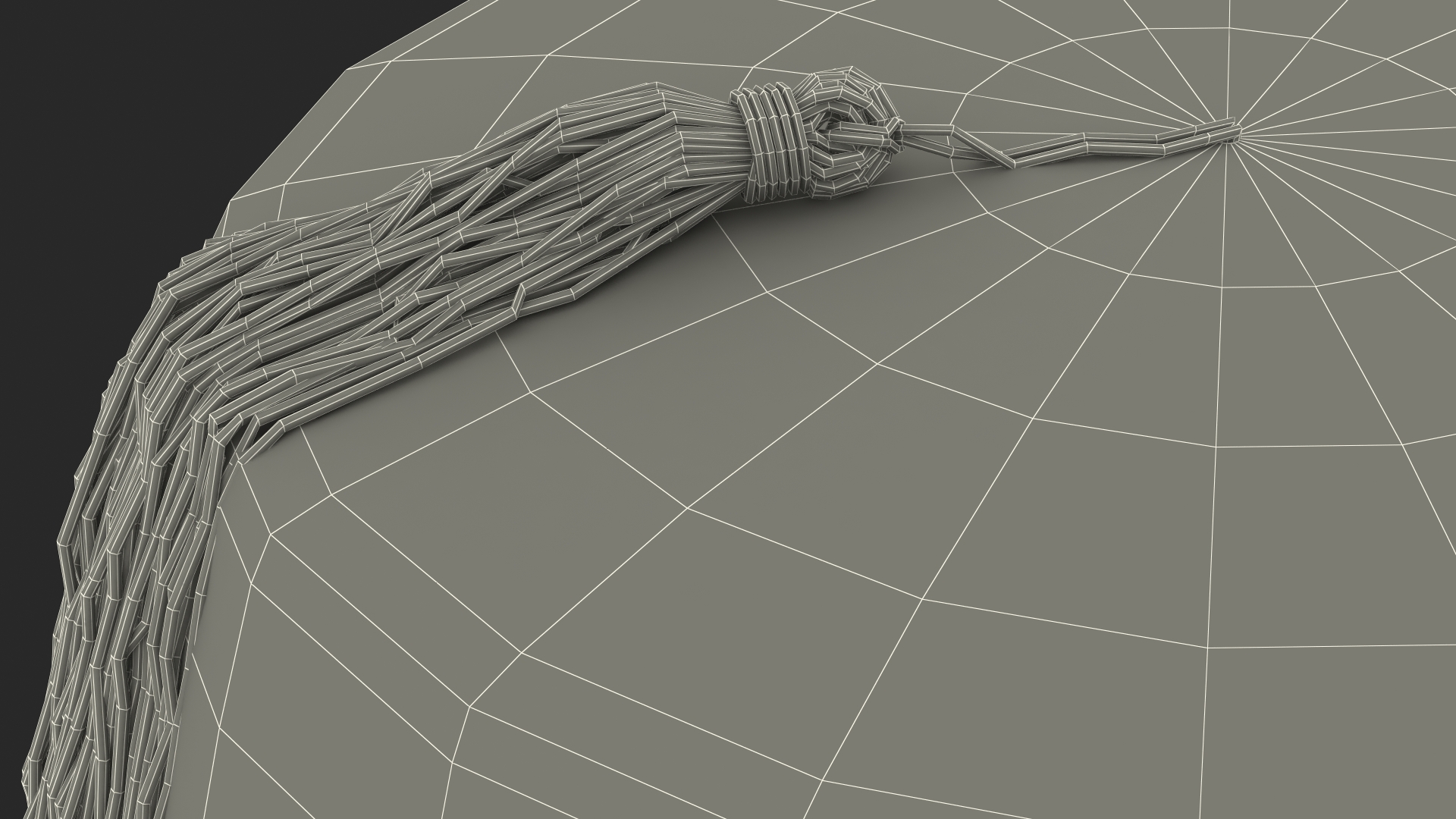 Traditional Arabic Green Fez Hat With Black Tassel Fur 3D model